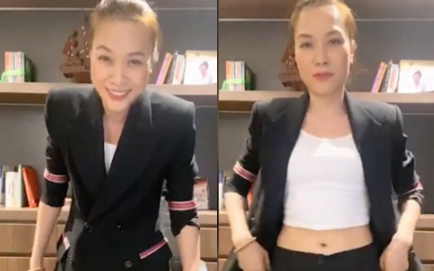 Mỹ Tâm cởi áo khoe vòng 2 phẳng lỳ, đích thân livestream phủ nhận tin đồn có bầu